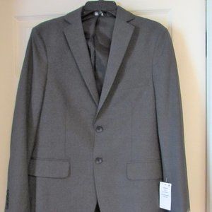 NWT HAGGAR H26 Gray Premium Stretch Suit Coat Slim Fit Size 34 Regular